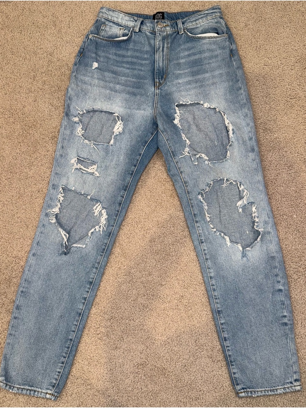 Urban Outfitters Light Blue Distressed Boyfriend Jeans